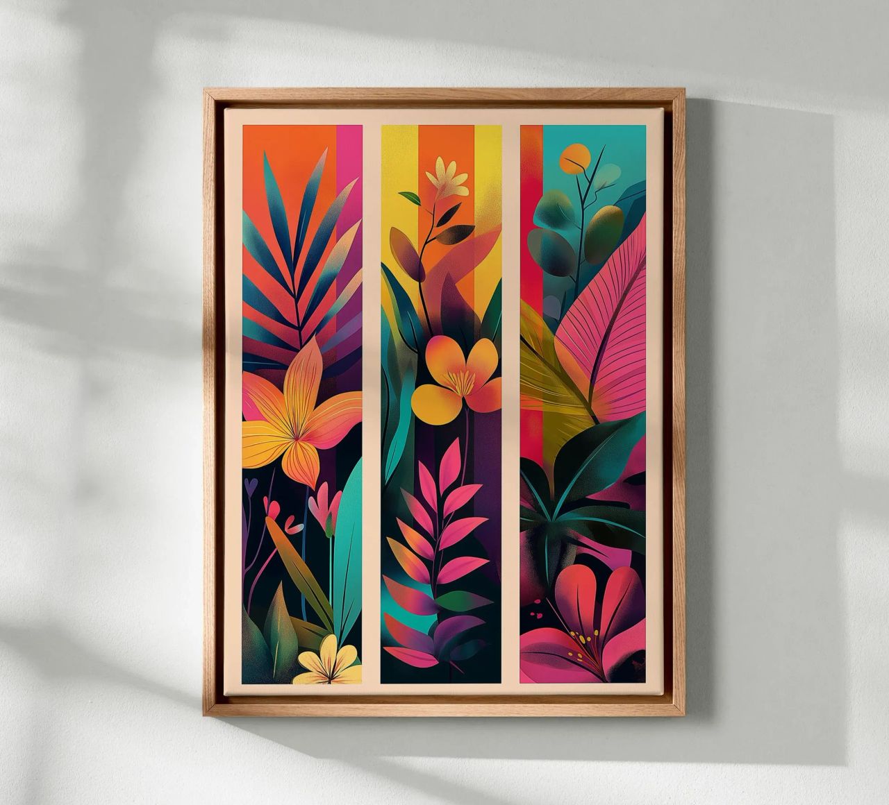 Botanisches Triptychon Leinwand von Flora & Horizon