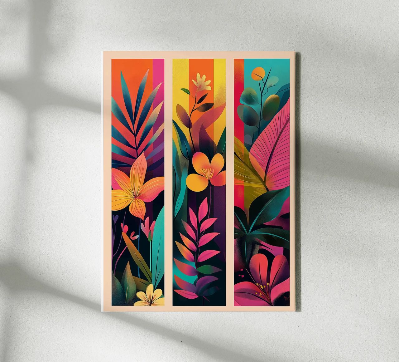 Botanisches Triptychon Leinwand von Flora & Horizon
