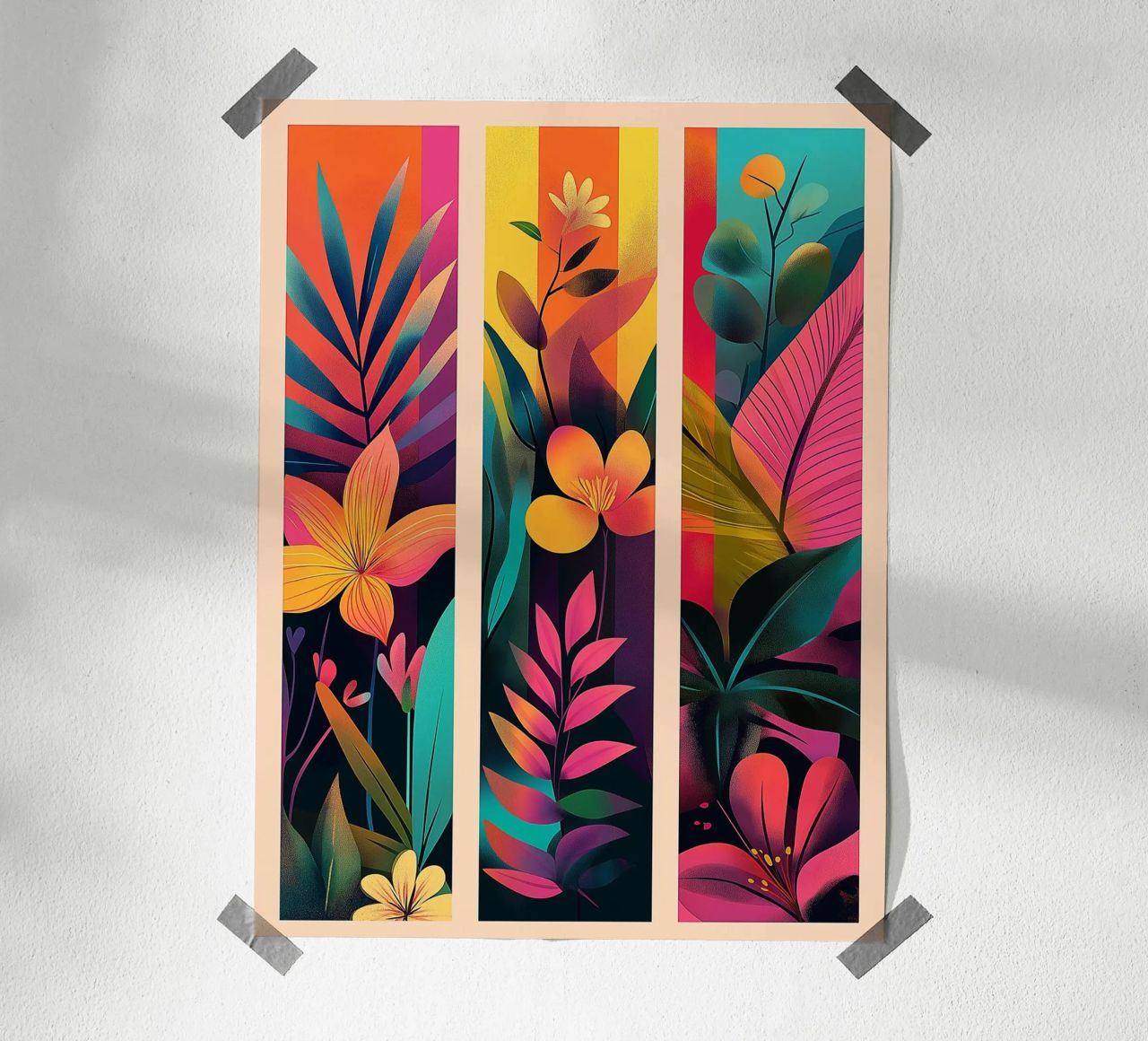 Botanical triptych poster by Flora & Horizon