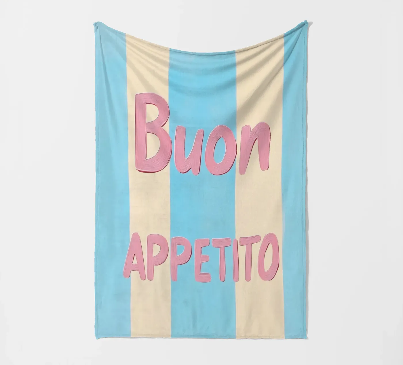 Buon Appetito Pastell Streifen coperta in pile da Carinaprint