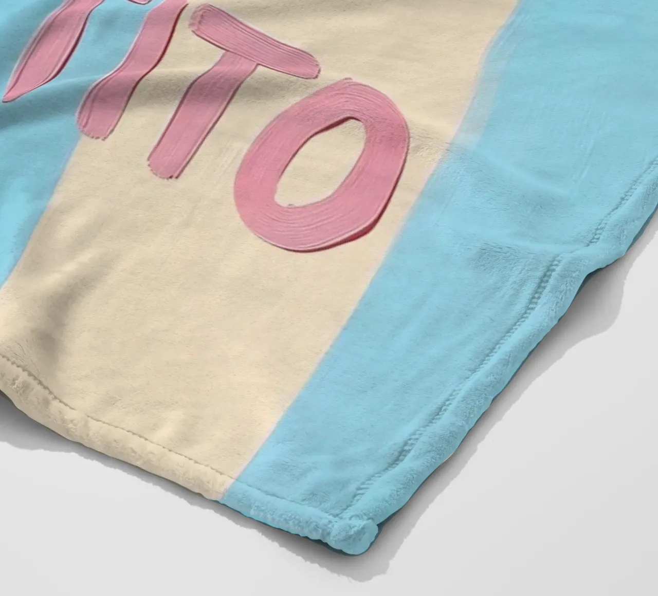 Guten Appetit Pastellstreifen Fleecedecke von Carinaprint