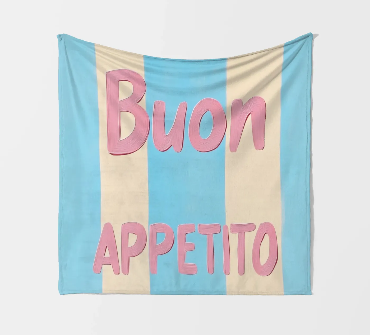 Buon Appetito Pastell Streifen coperta in pile da Carinaprint
