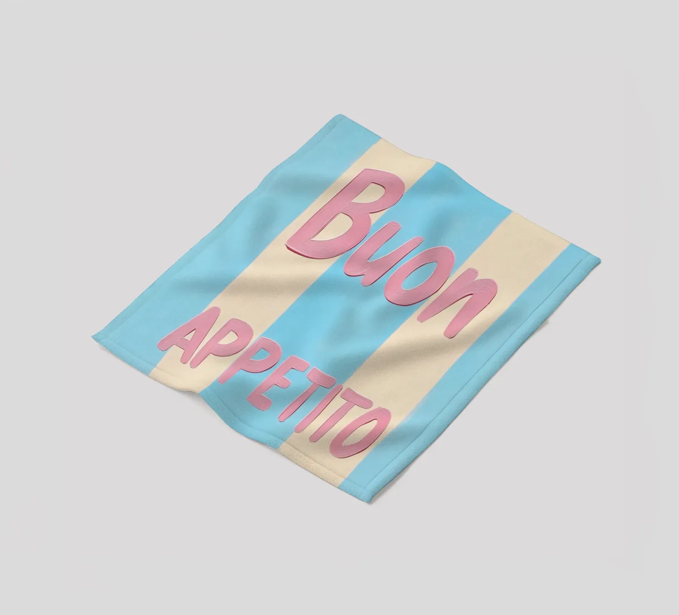 Buon Appetito Pastell Streifen coperta in pile da Carinaprint