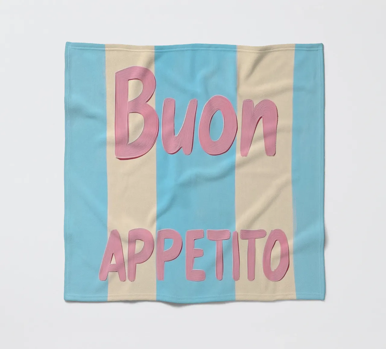 Guten Appetit Pastellstreifen Fleecedecke von Carinaprint