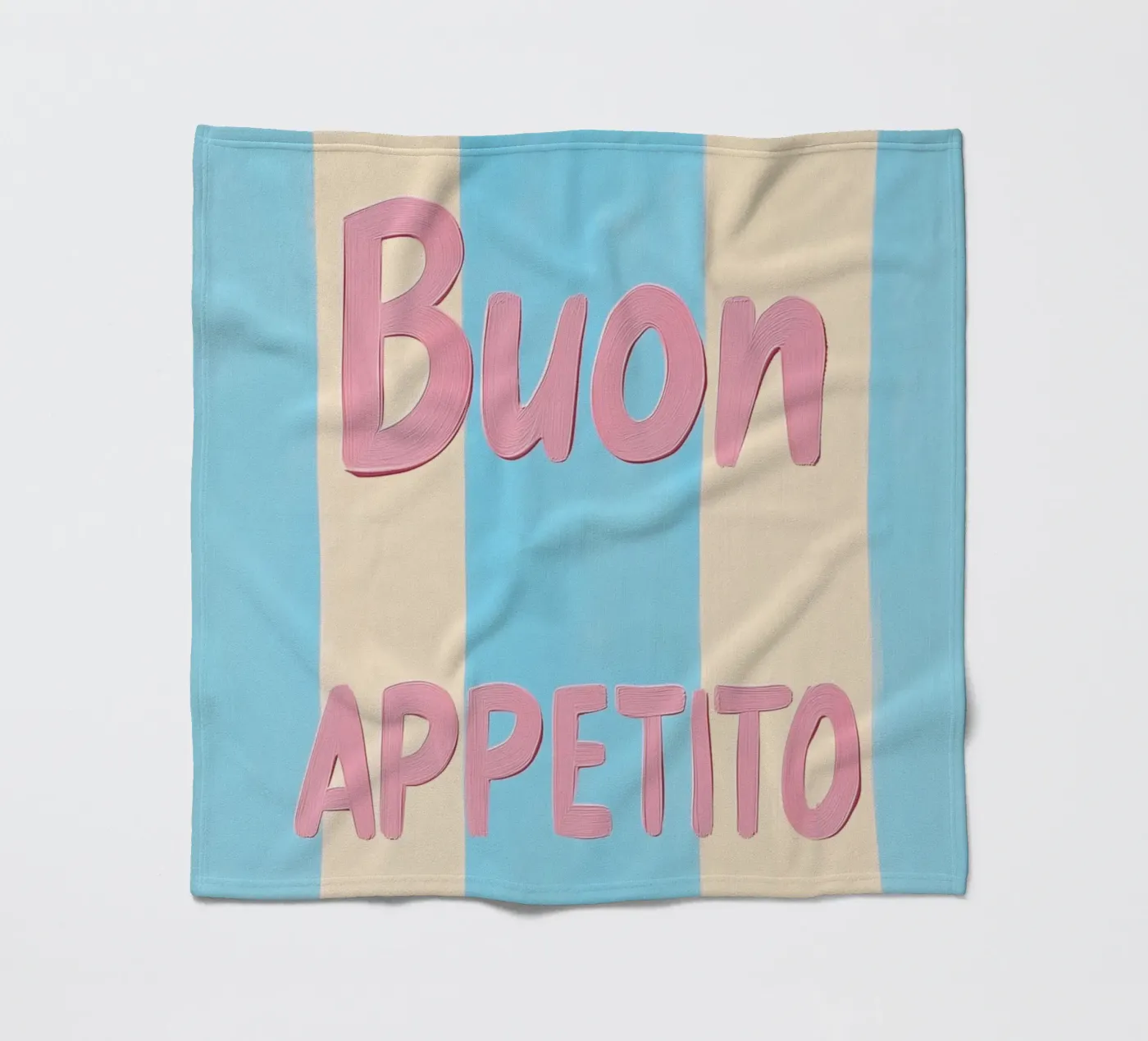 Buon Appetito Pastell Streifen coperta in pile da Carinaprint