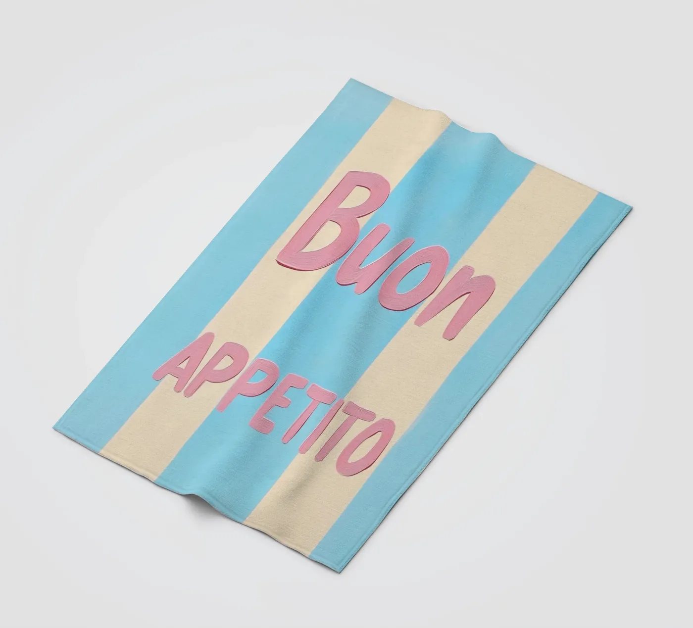 Buon Appetito Pastell Streifen coperta in pile da Carinaprint