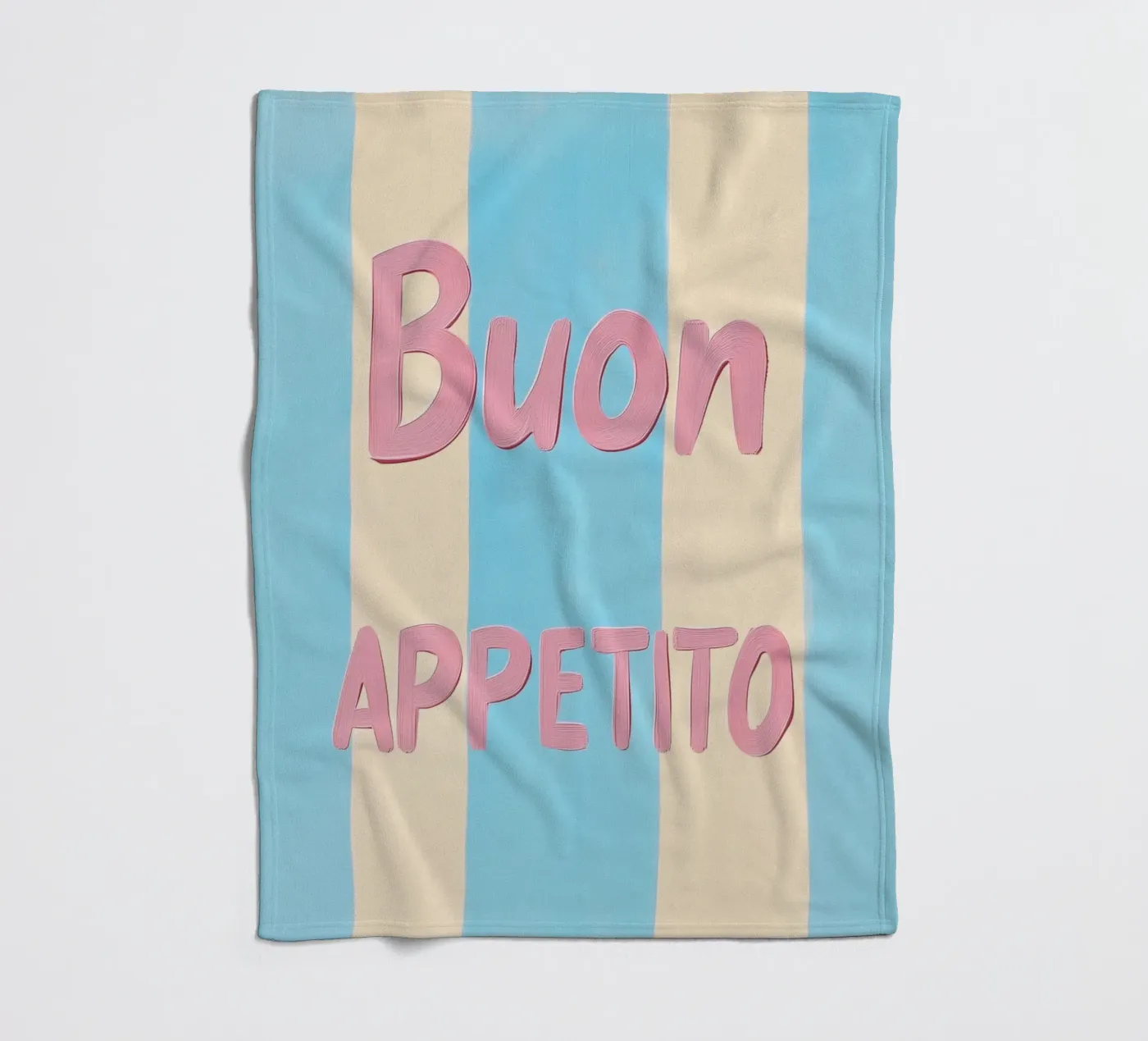 Buon Appetito Pastell Streifen coperta in pile da Carinaprint