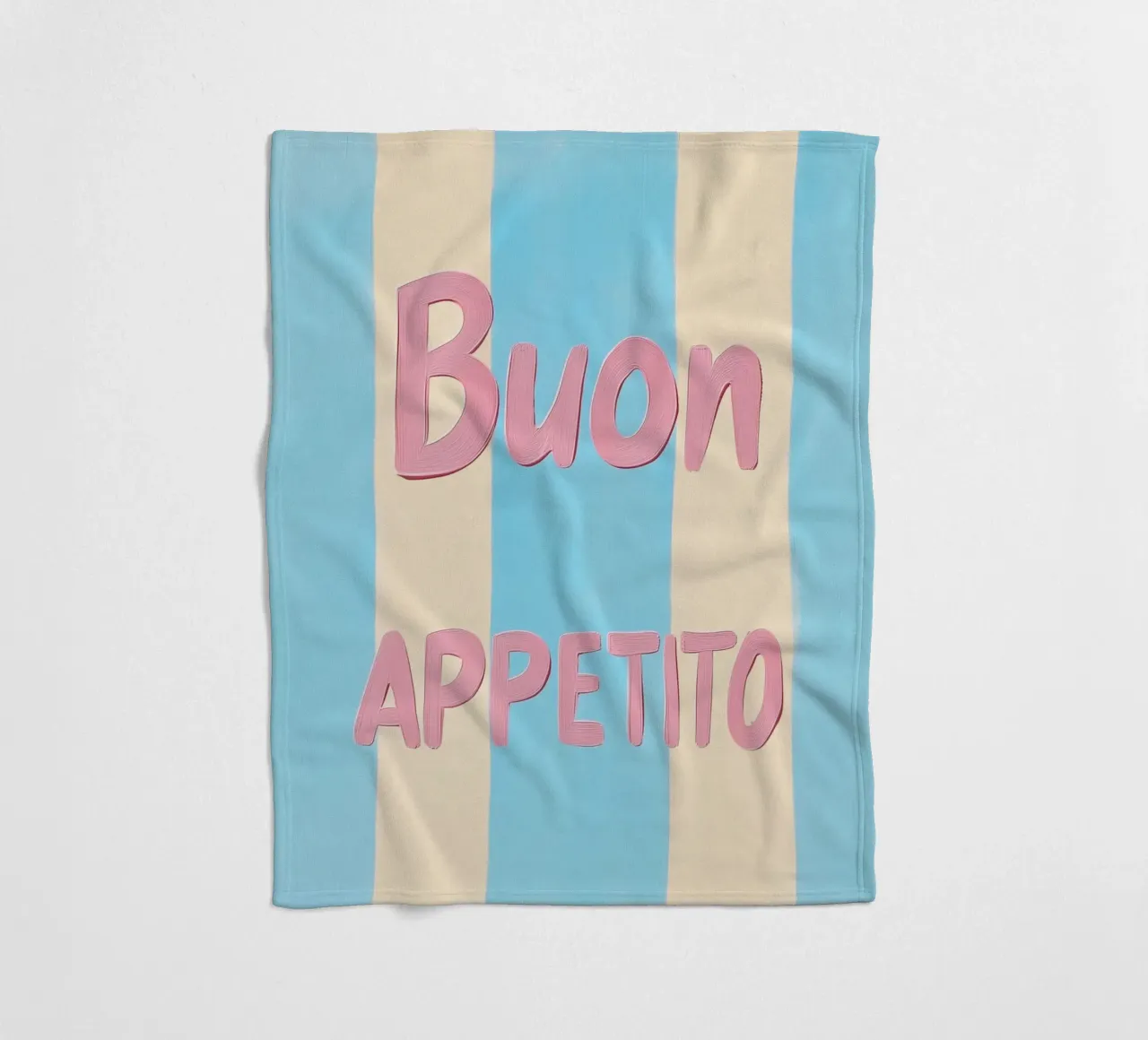 Guten Appetit Pastellstreifen Fleecedecke von Carinaprint
