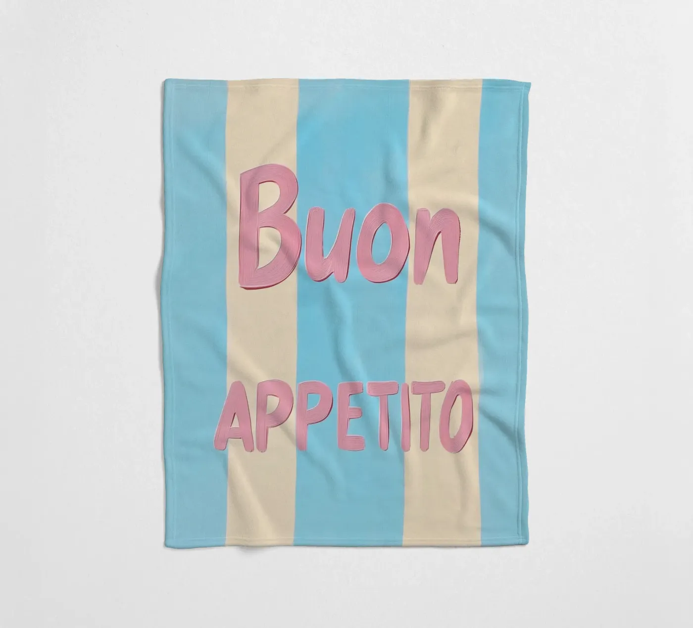 Buon Appetito Pastell Streifen coperta in pile da Carinaprint