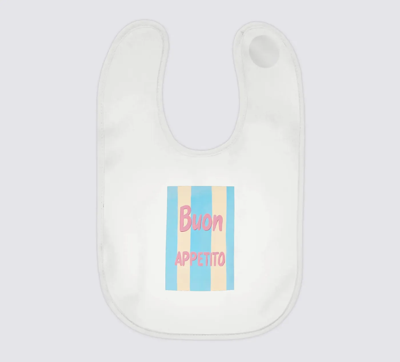 Good Appetite Pastell Streifen Babylätzchen von Carinaprint