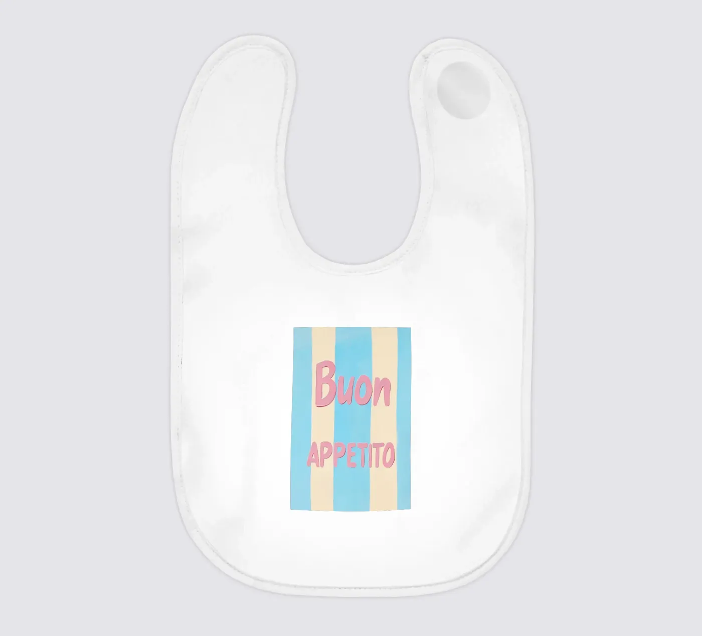 Good Appetite Pastell Streifen Babylätzchen von Carinaprint