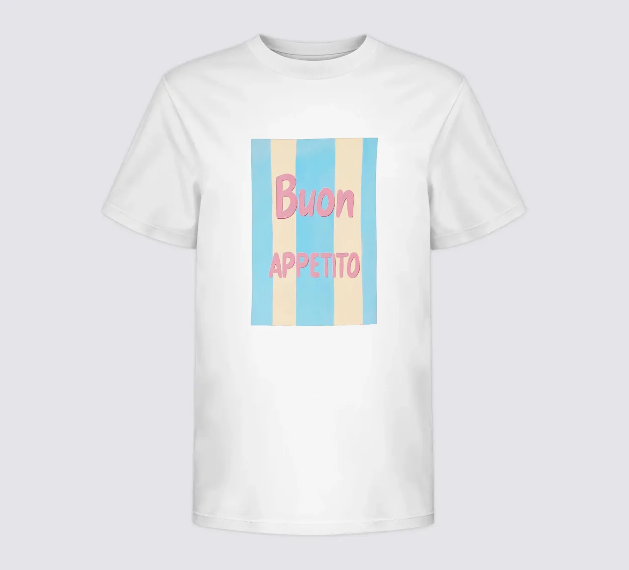 Good Appetite Pastell Streifen Kinder T-Shirt von Carinaprint