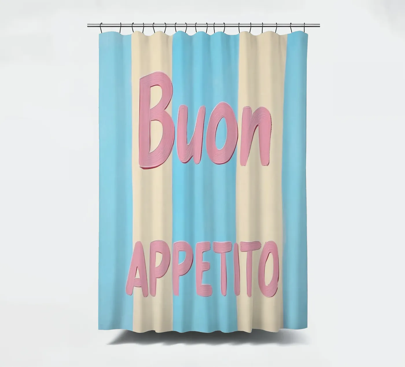 Bon Appétit Pastell Streifen rideau de douche de Carinaprint