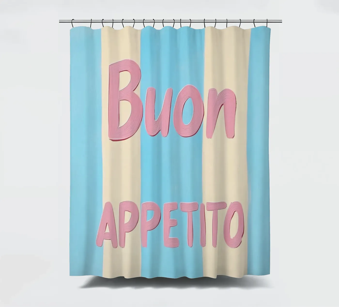 Bon Appétit Pastell Streifen rideau de douche de Carinaprint