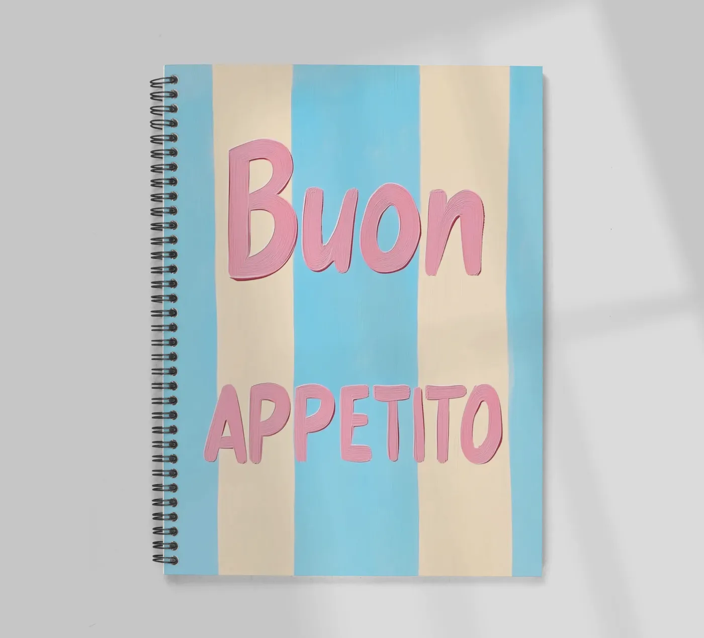 Guten Appetit Pastellstreifen Ringbuch von Carinaprint