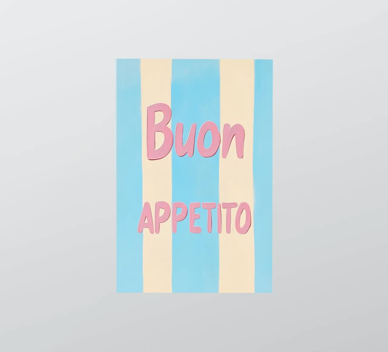 Guten Appetit Pastellstreifen Sticker von Carinaprint