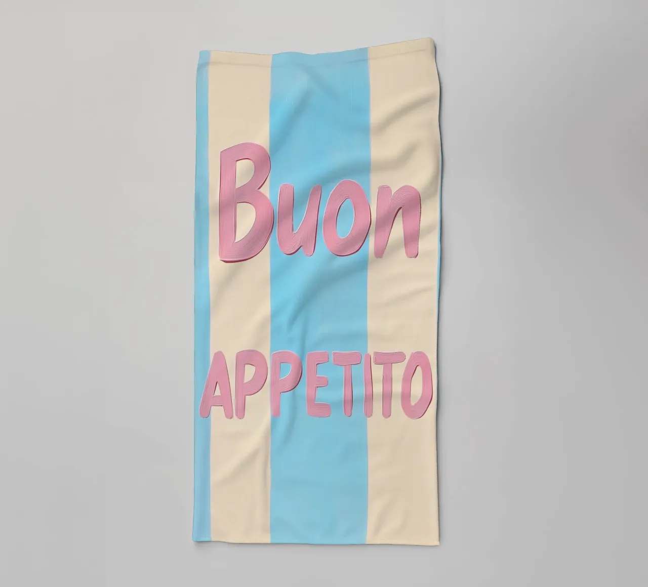 Good Appetite Pastell Streifen Handtuch von Carinaprint