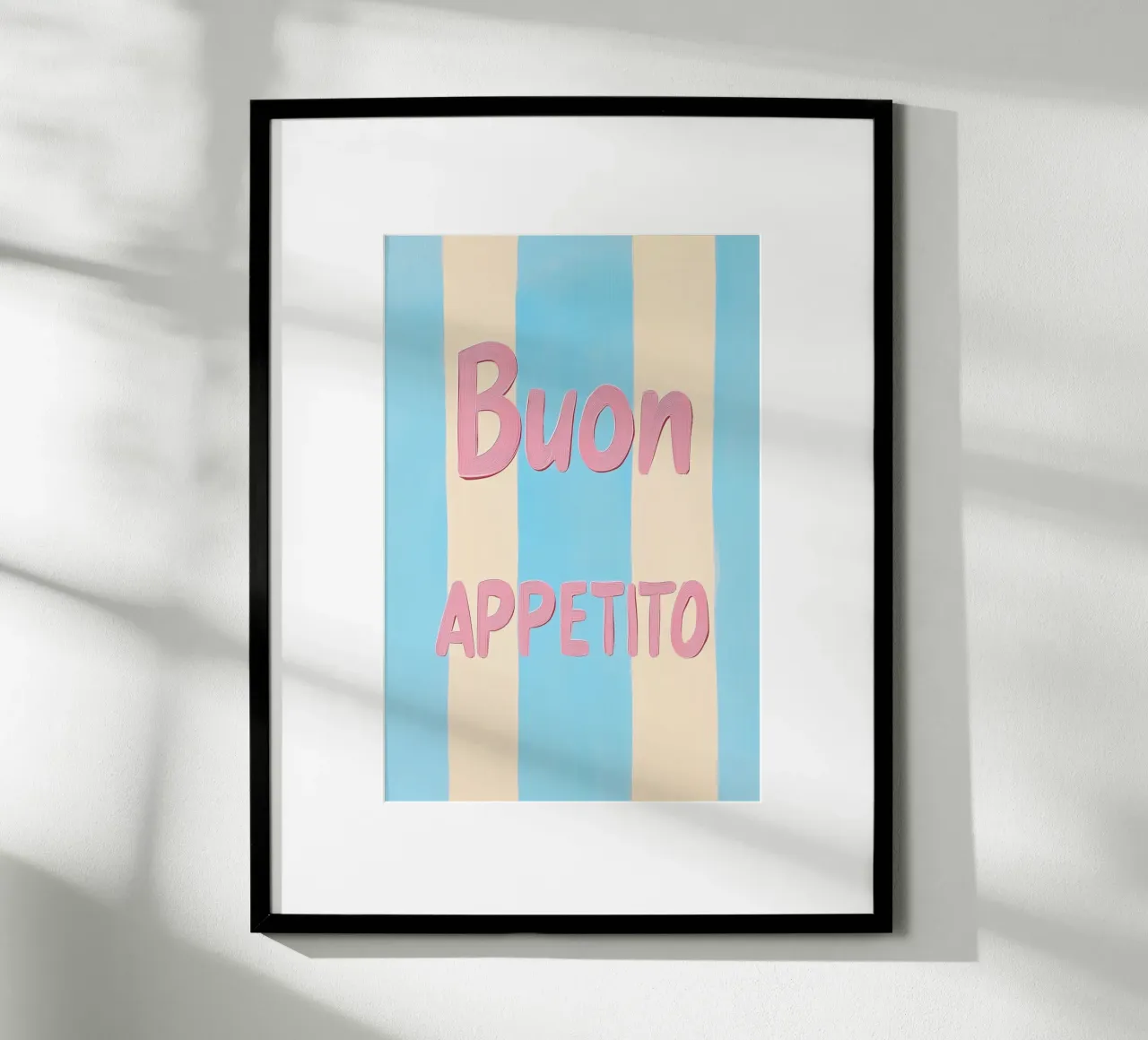 Guten Appetit Pastellstreifen Poster von Carinaprint