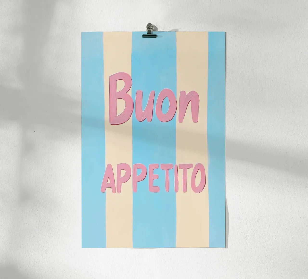 Guten Appetit Pastellstreifen Poster von Carinaprint