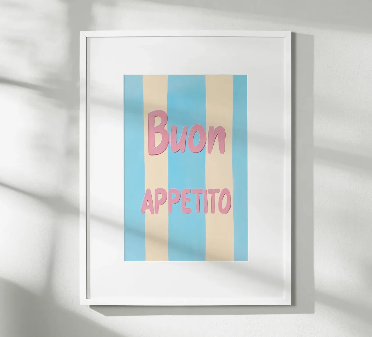 Guten Appetit Pastellstreifen Poster von Carinaprint