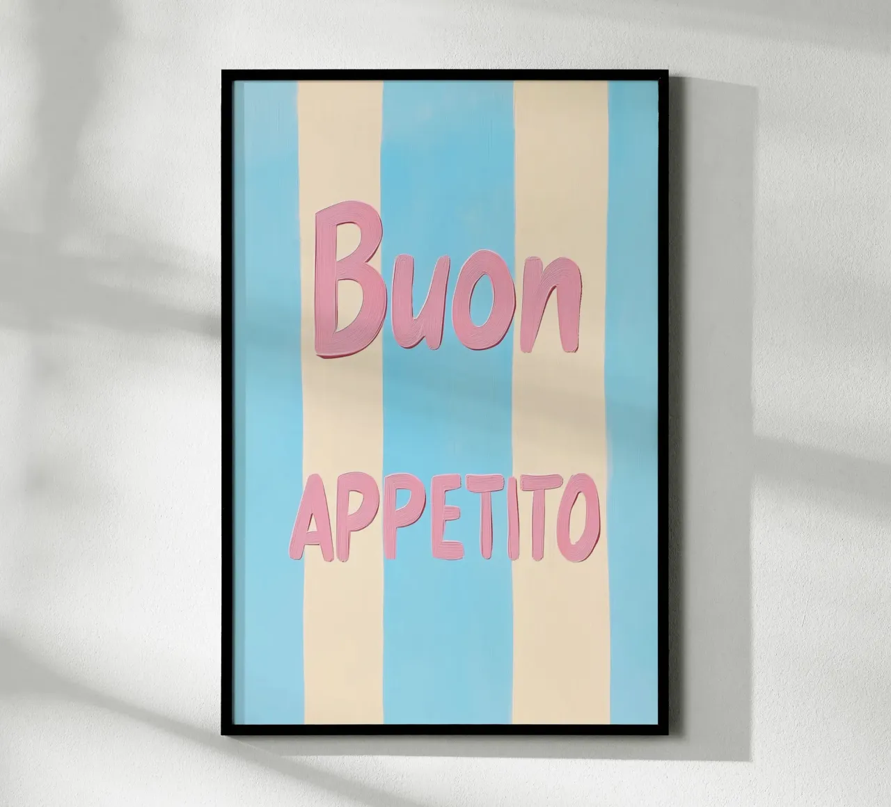 Guten Appetit Pastellstreifen Poster von Carinaprint