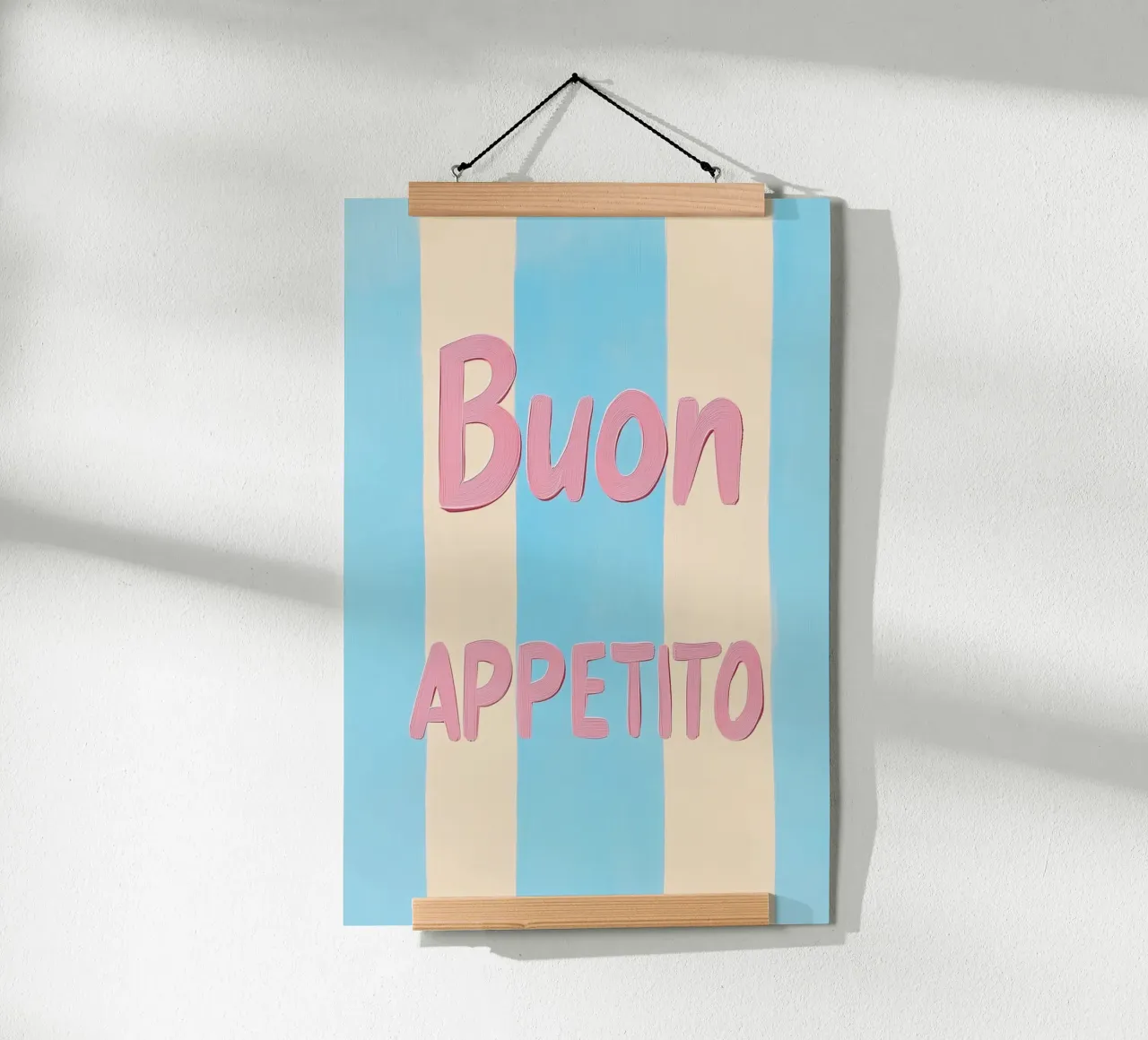 Guten Appetit Pastellstreifen Poster von Carinaprint