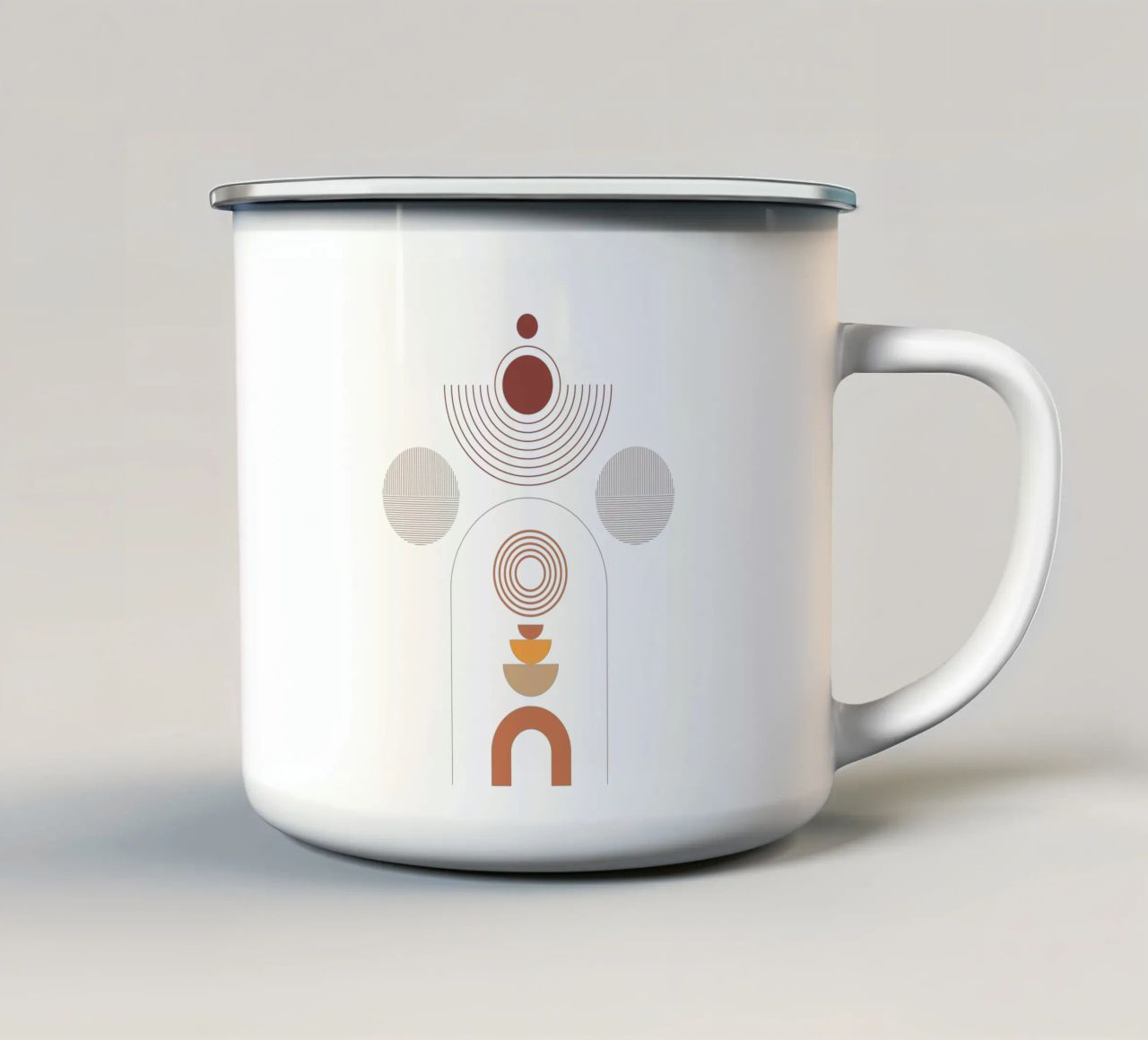 Modern Minimalist Simple Elegant enamel mug by YSV MINIMALIST