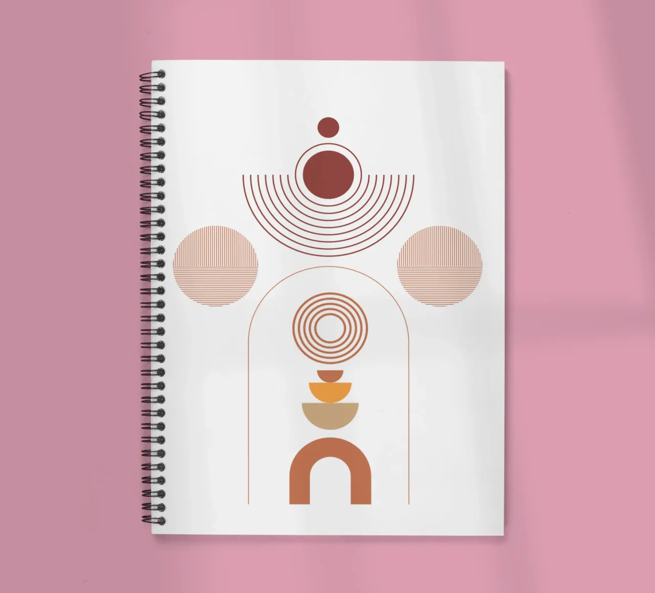 Modern Minimalist Simple Elegant spiral notebook by YSV MINIMALIST