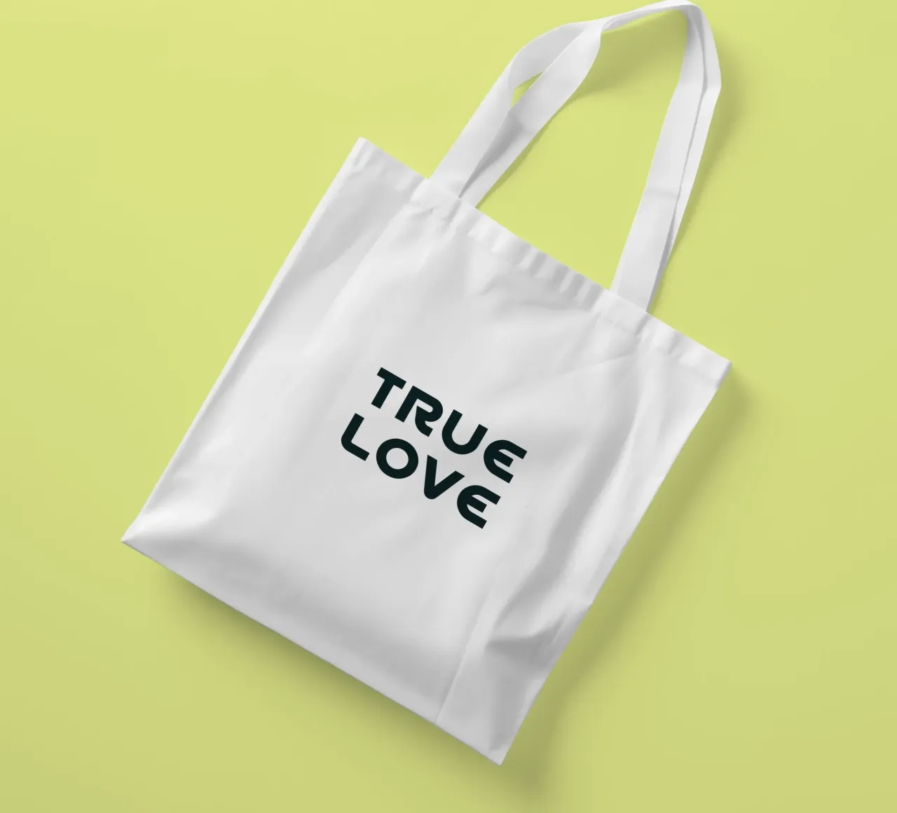 Wahre Liebe Minimalistisch Einfach Elegant Jutebeutel von YV TYPOGRAPHY