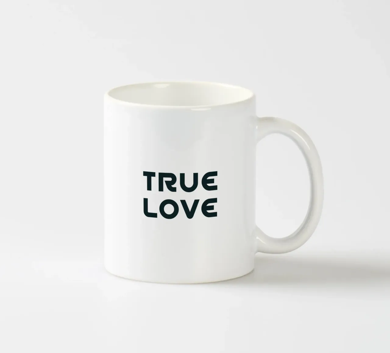 Amore vero Minimalista Semplice Elegante tazza in ceramica da YV TYPOGRAPHY
