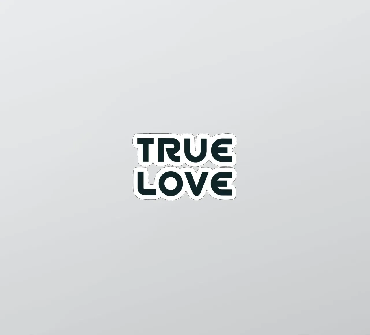 Wahre Liebe Minimalistisch Einfach Elegant Sticker von YV TYPOGRAPHY