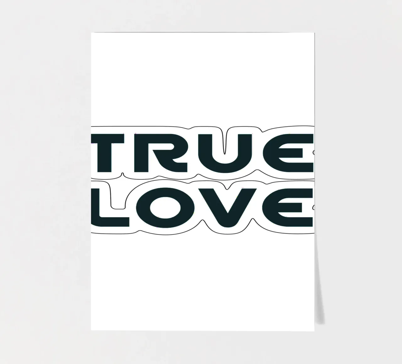 Wahre Liebe Minimalistisch Einfach Elegant Stickerbogen von YV TYPOGRAPHY