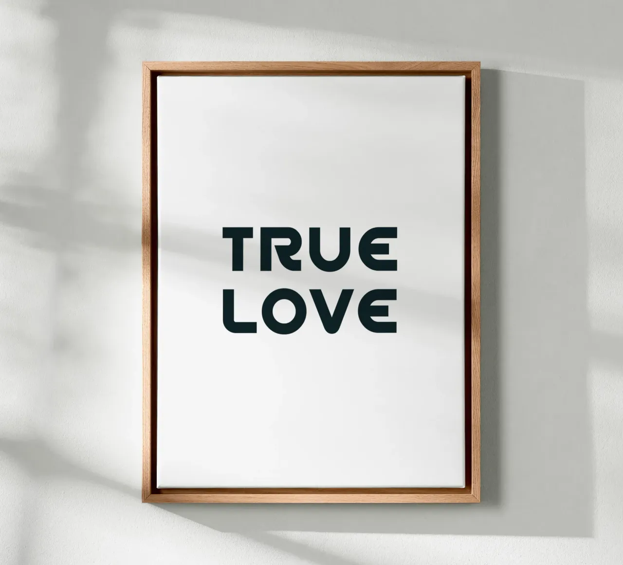 True love Minimalist Simple Elegant canvas by YV TYPOGRAPHY