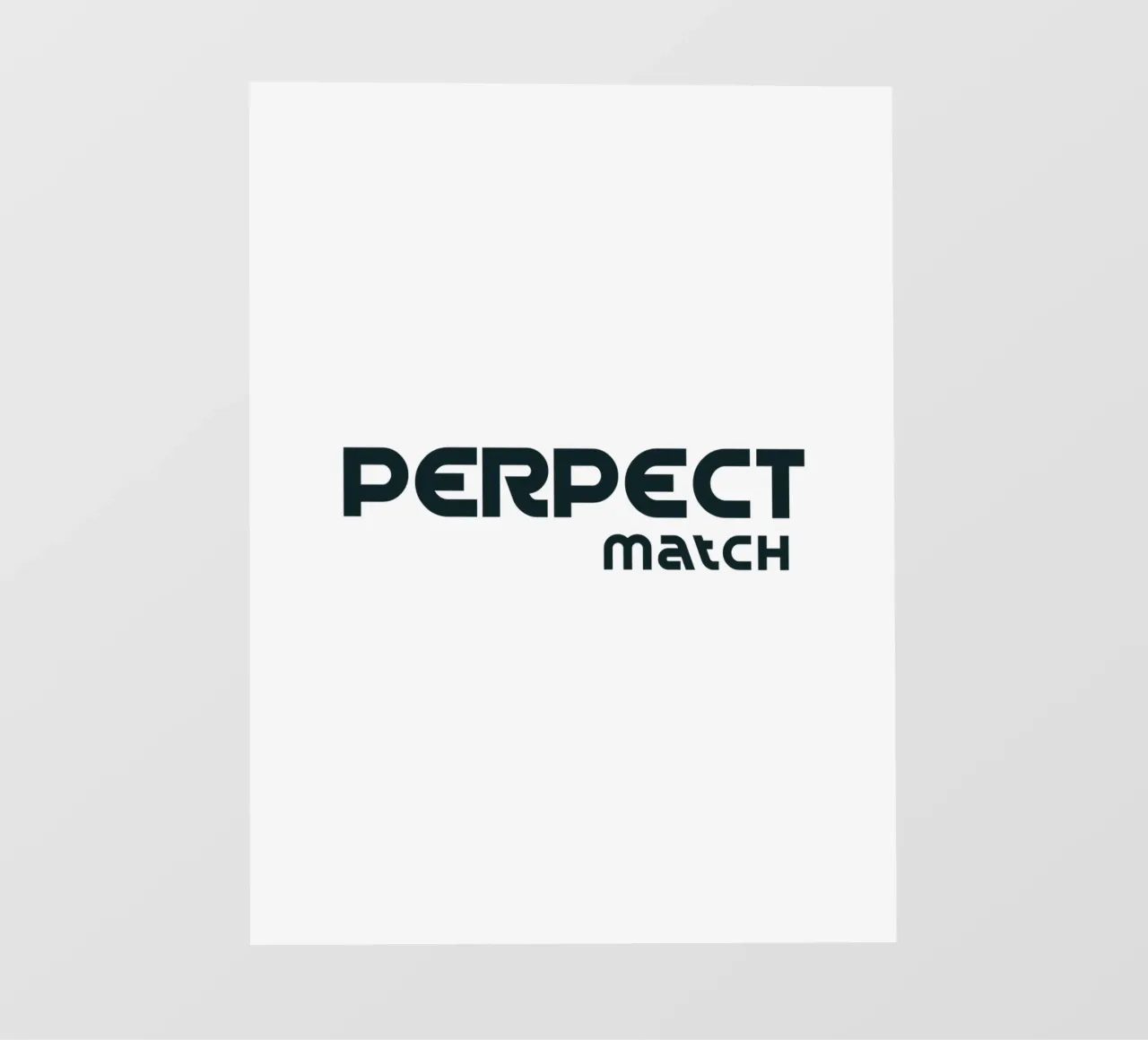 Abbinamento perfetto Tipografia semplice e minimalista telo in pvc da YV TYPOGRAPHY