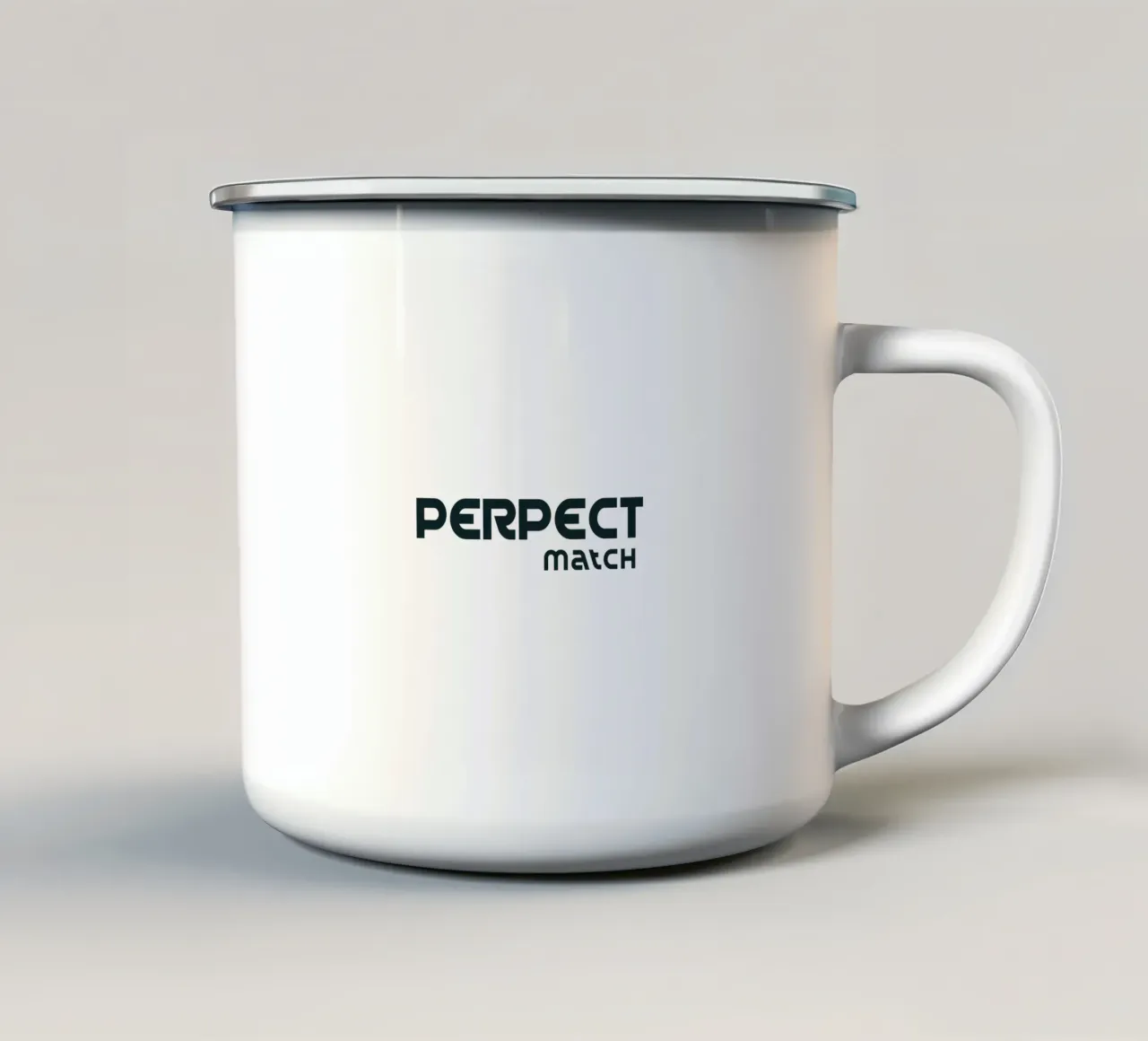 Abbinamento perfetto Tipografia semplice e minimalista tazza in smalto da YV TYPOGRAPHY