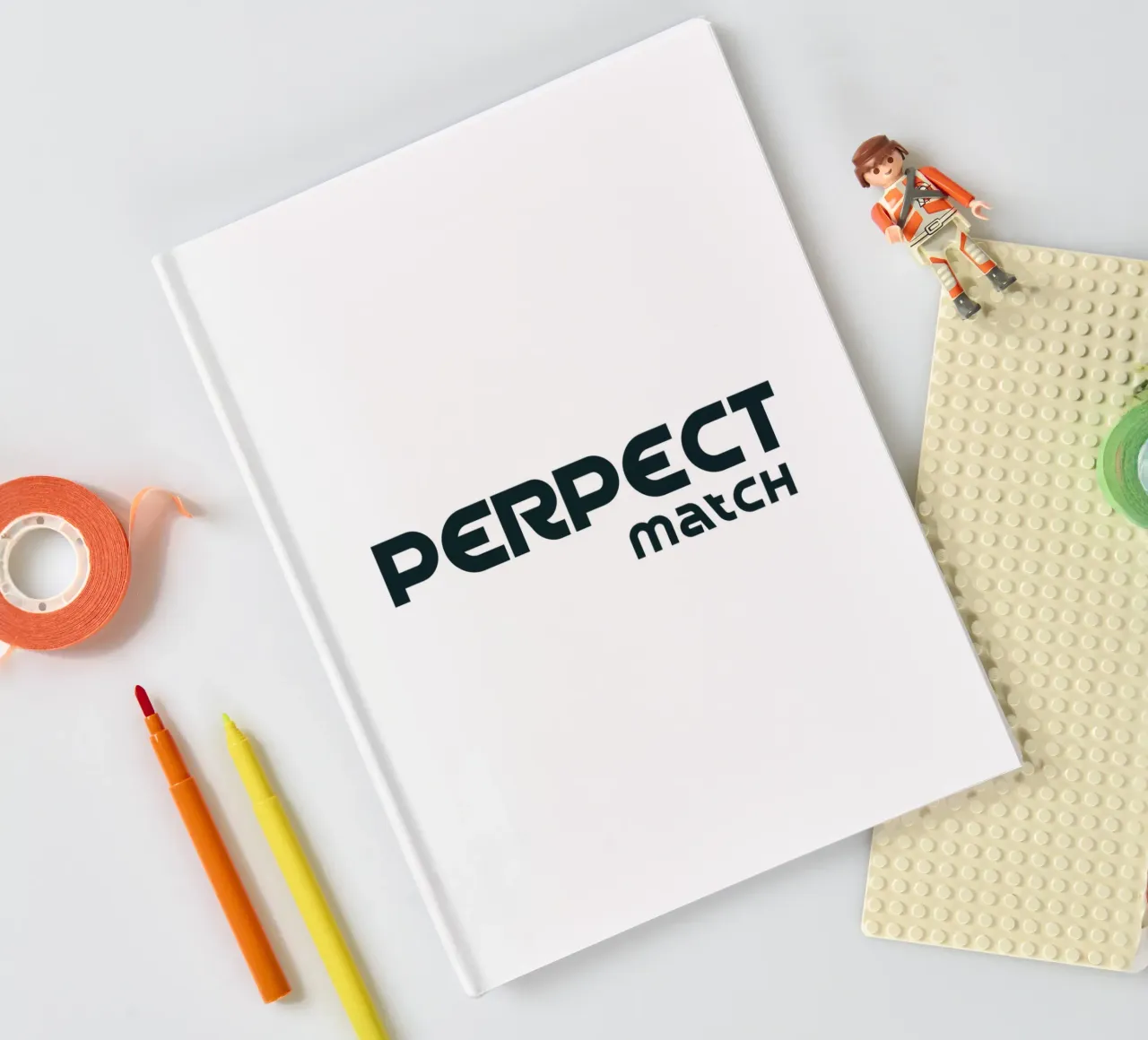 Perfect Match Simple Minimalist Typography notebook by YV TYPOGRAPHY