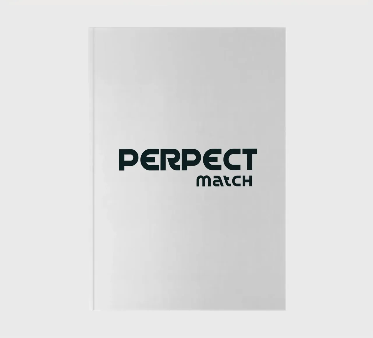 Perfect Match Simple Minimalist Typography notebook by YV TYPOGRAPHY