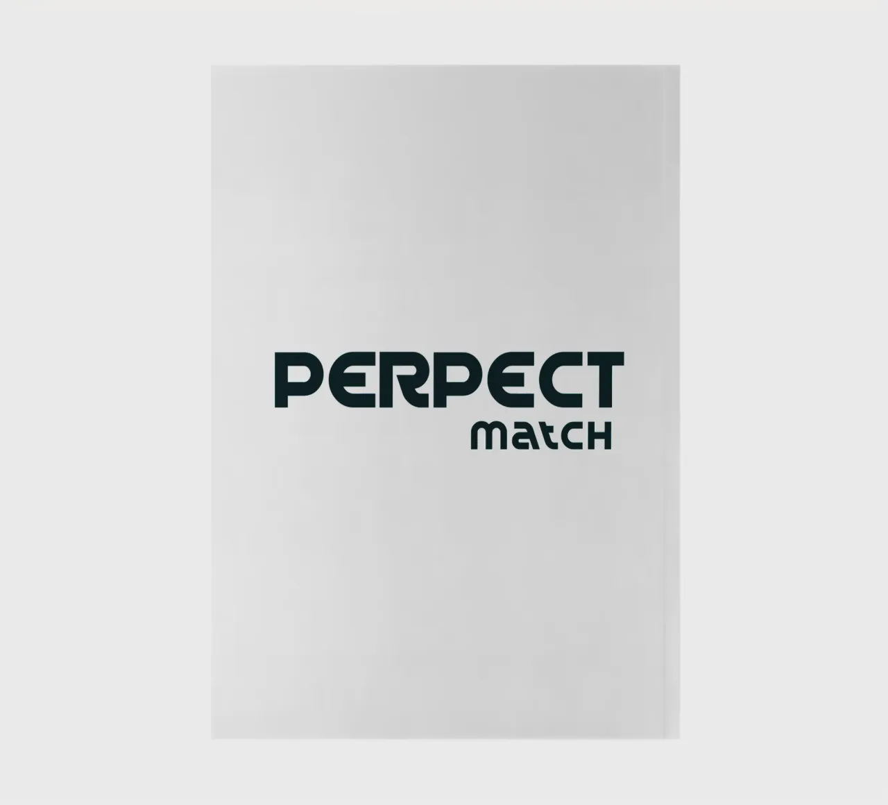 Perfect Match Simple Minimalist Typography notebook by YV TYPOGRAPHY