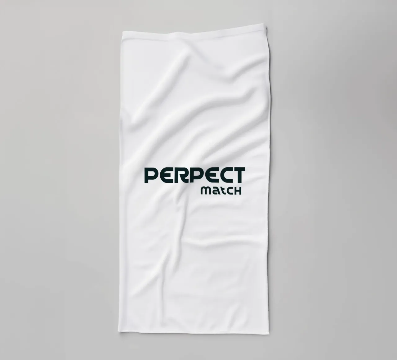 Perfect Match Simple Minimalist Typography towel by YV TYPOGRAPHY