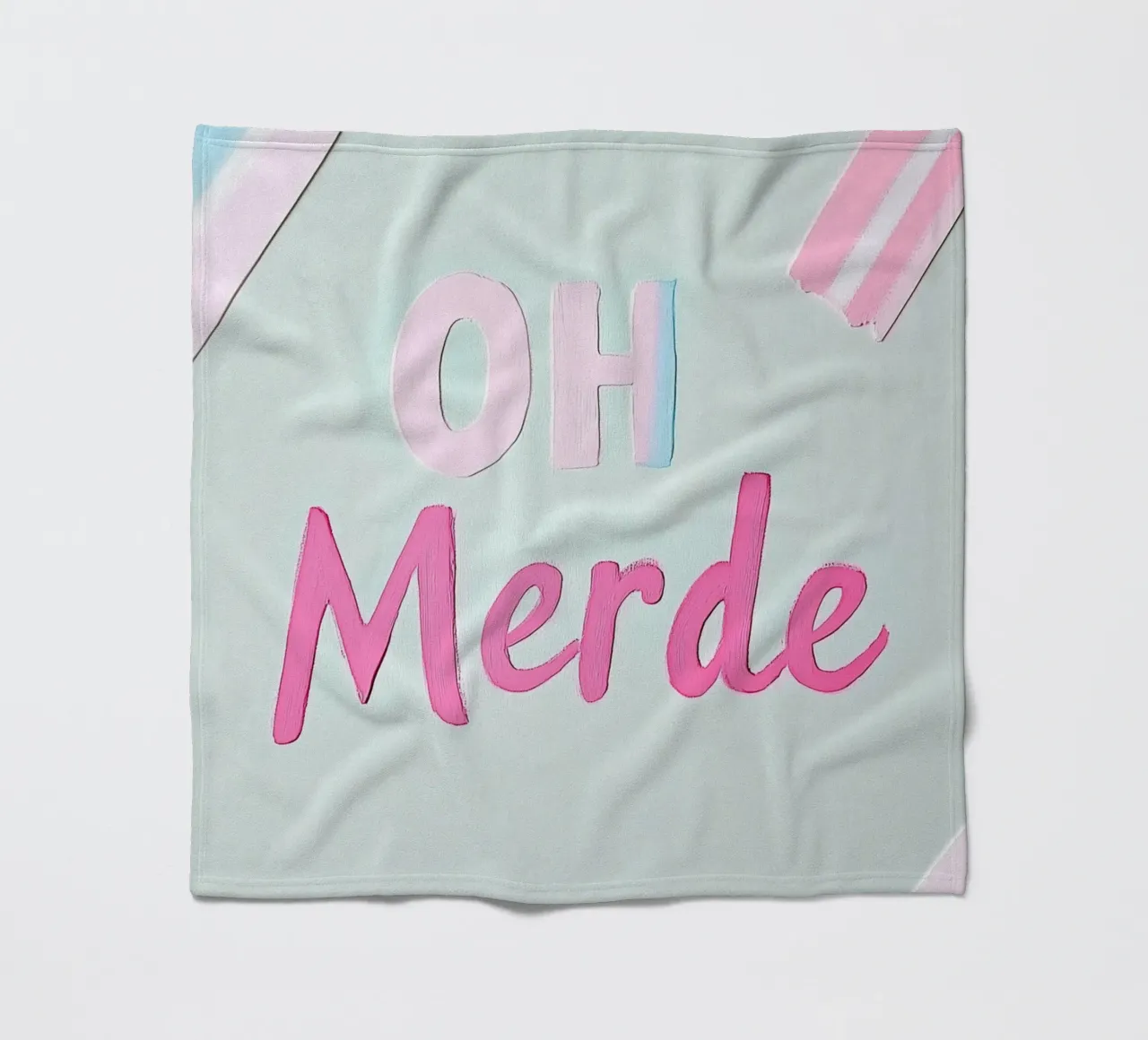 Slogan Oh Merde Pastel coperta in pile da Carinaprint