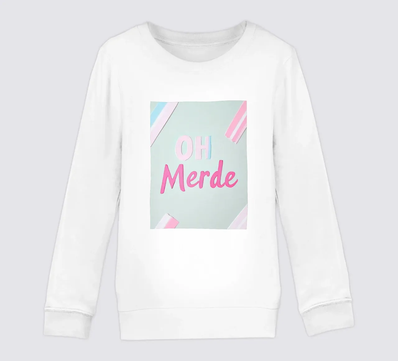 Slogan Oh Merde Pastel felpa bambino da Carinaprint