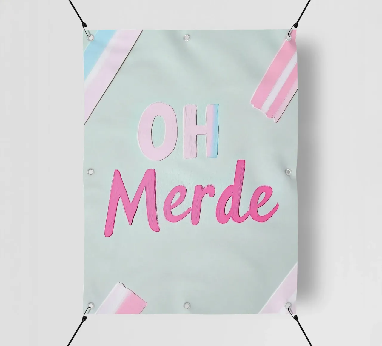 Slogan Oh Merde Pastel telo in pvc da Carinaprint