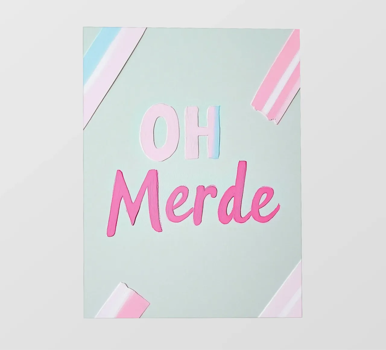 Slogan Oh Merde Pastel telo in pvc da Carinaprint