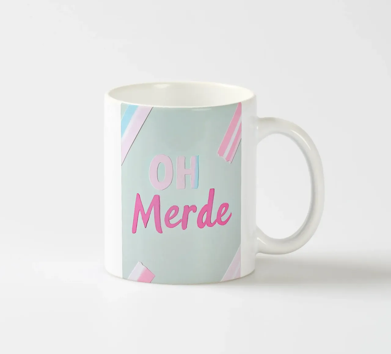 Slogan Oh Merde Pastel tazza in ceramica da Carinaprint