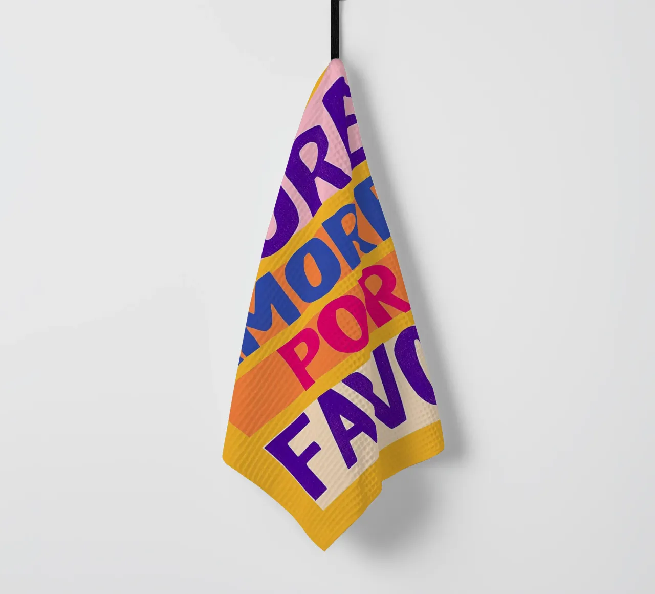 "More Amore Por Favor" Art tea towel by Carinaprint