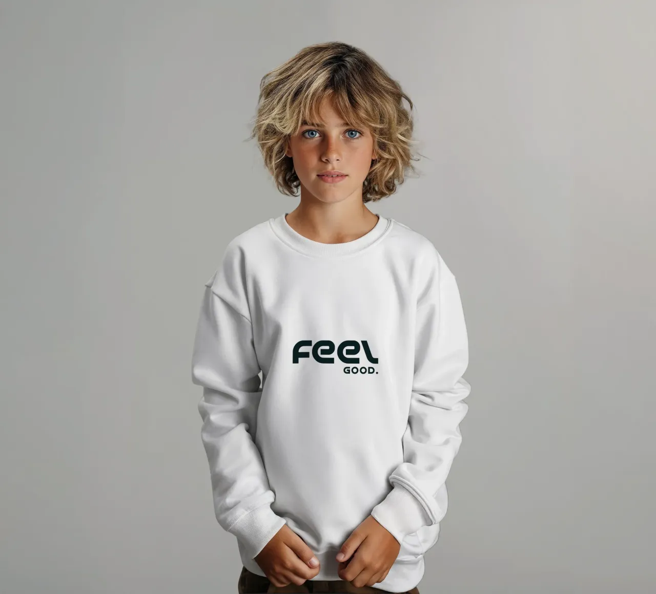Sentirsi bene Minimalista Semplice Elegante felpa bambino da YV TYPOGRAPHY
