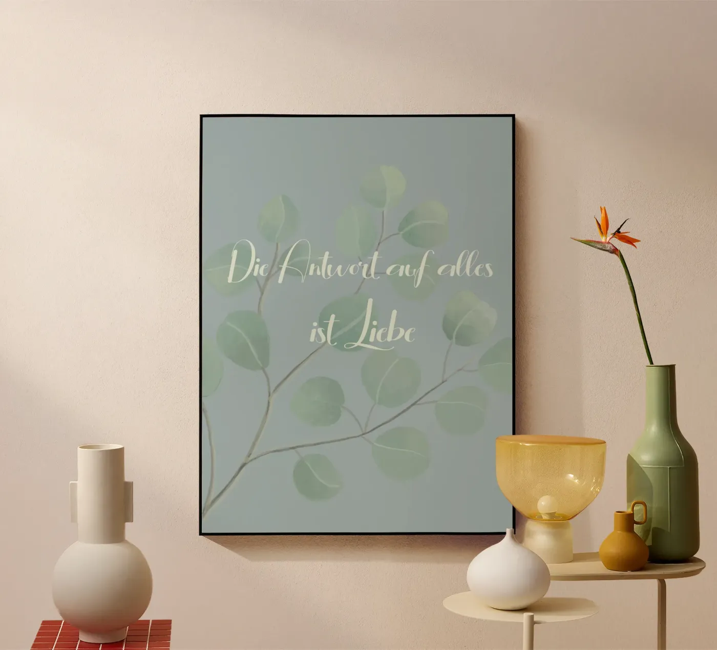 Antwort auf Liebe Acryl-Glas von Carinaprint