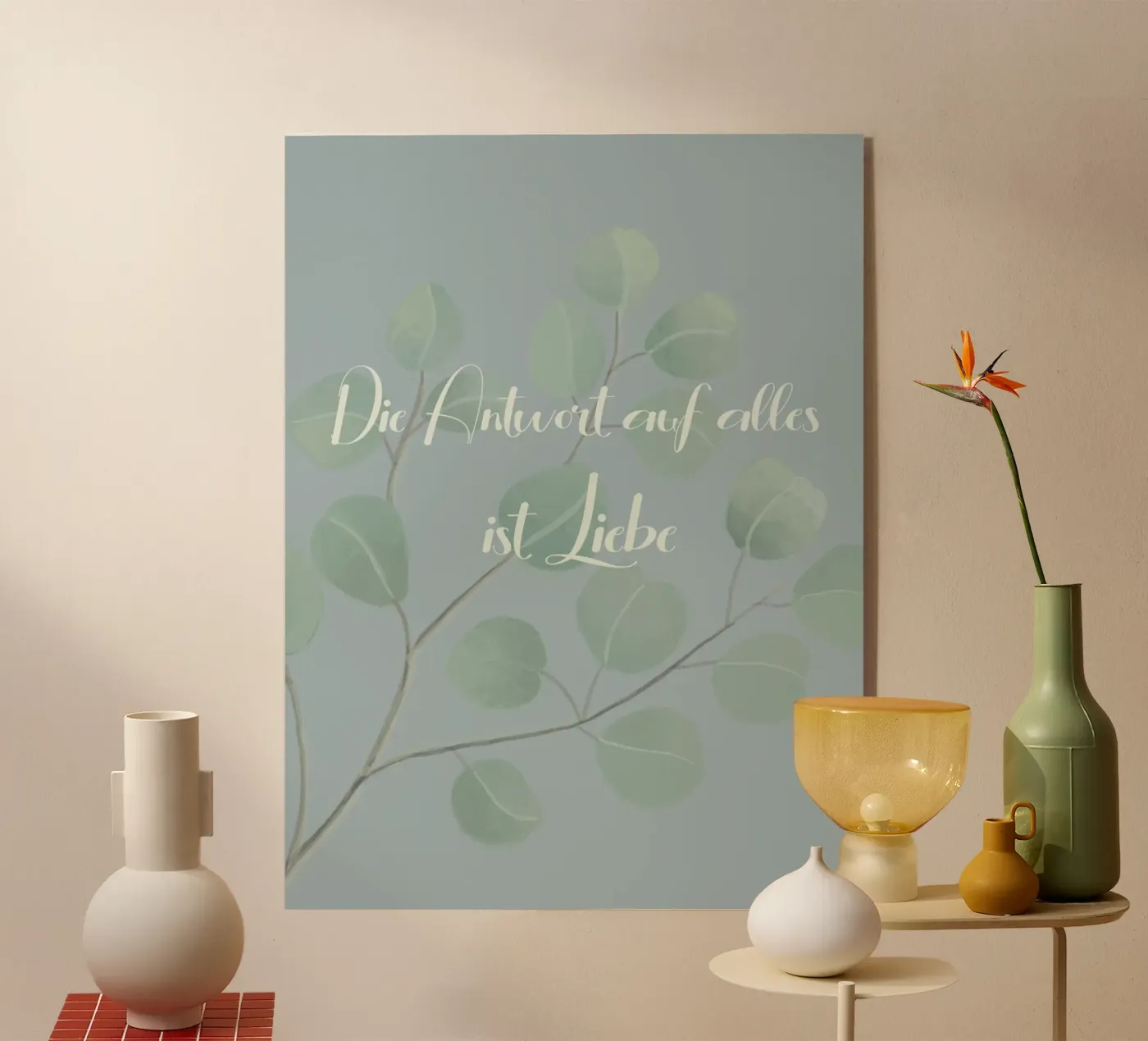 Antwort auf Liebe Acryl-Glas von Carinaprint