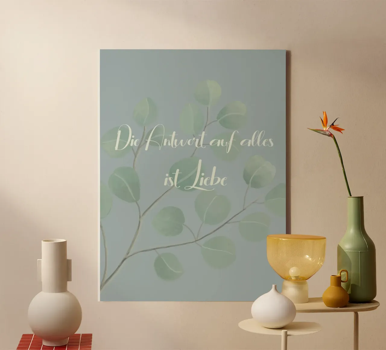 Answer to love canvas with Floater frame by Carinaprint
