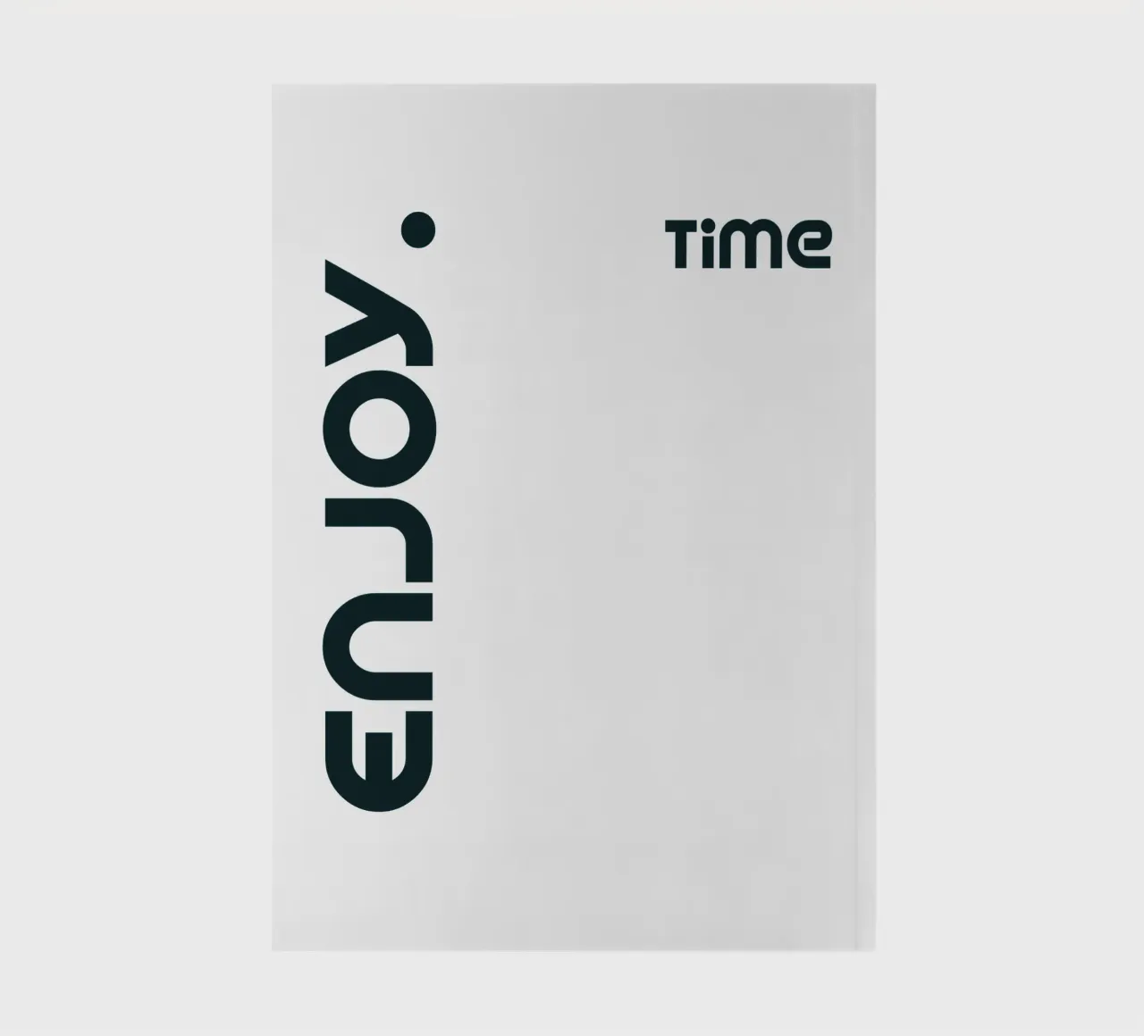 Enjoy Time Modern minimalist typography notebook by YV TYPOGRAPHY